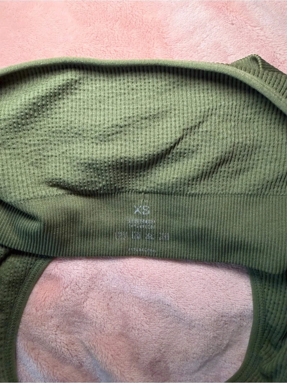 NVGTN Olive Green Ribbed Halter Sports Bra